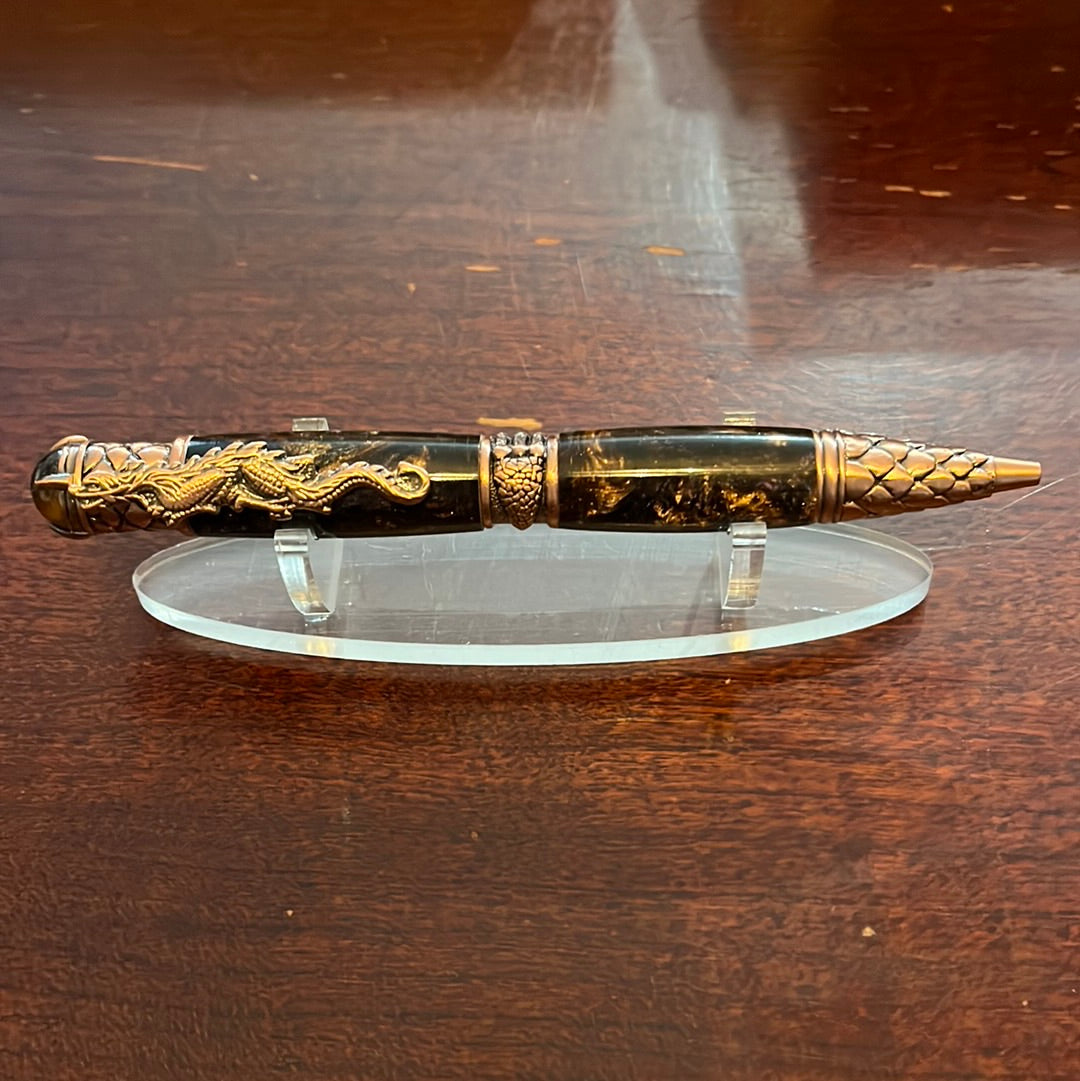 Dragon twist pen Molten copper