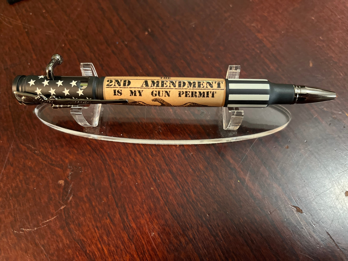 Bolt Action Pen Ceramic Black Flag Gun Permit