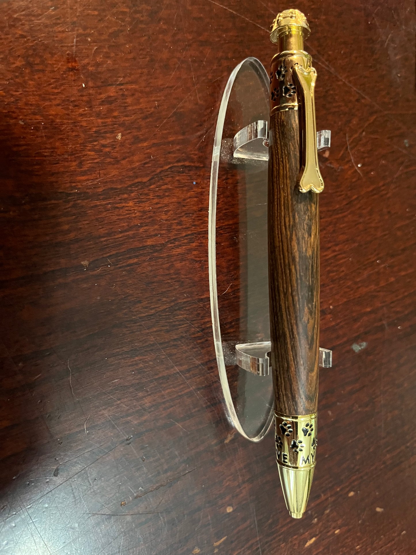 Dog Lovers Click Pen Bocote wood