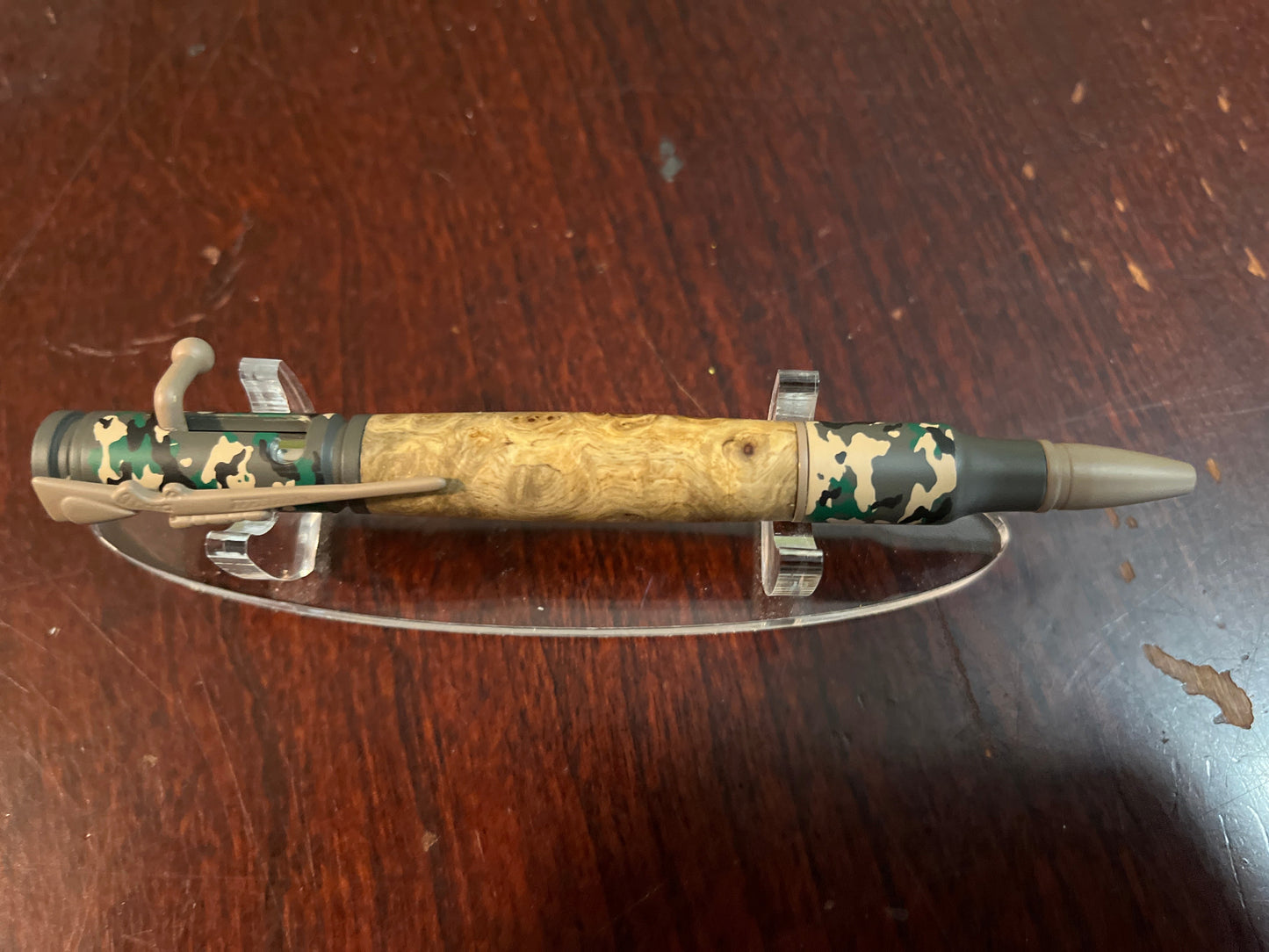 Bolt Action Pen Camo Aboyna Burl