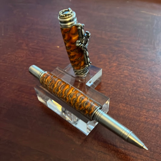 Amazing grace rollerball pen pewter pine cone