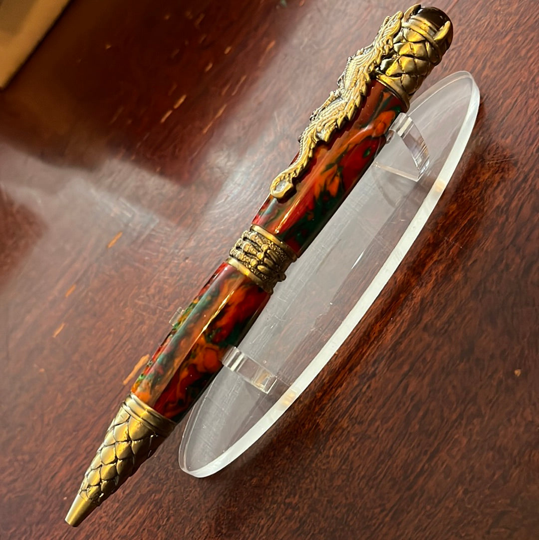 Dragon twist pen bronze dragonfire