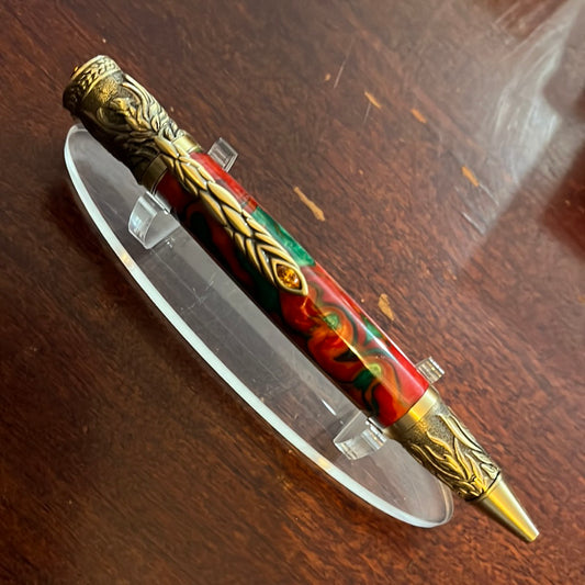 Phoenix rising bronze dragon fire