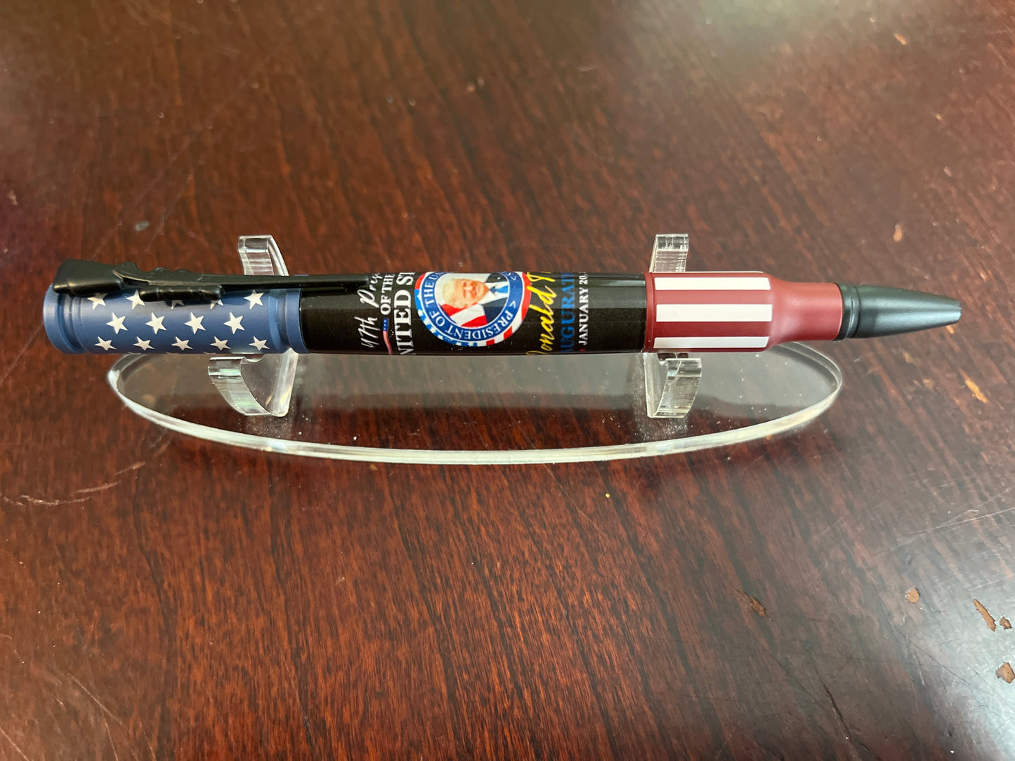 Bolt Action Pen Ceramic RW&B Flag Donald Trump