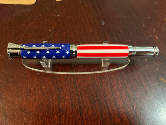 Over / Under Chrome Rollerball Pen Stars & Stripes