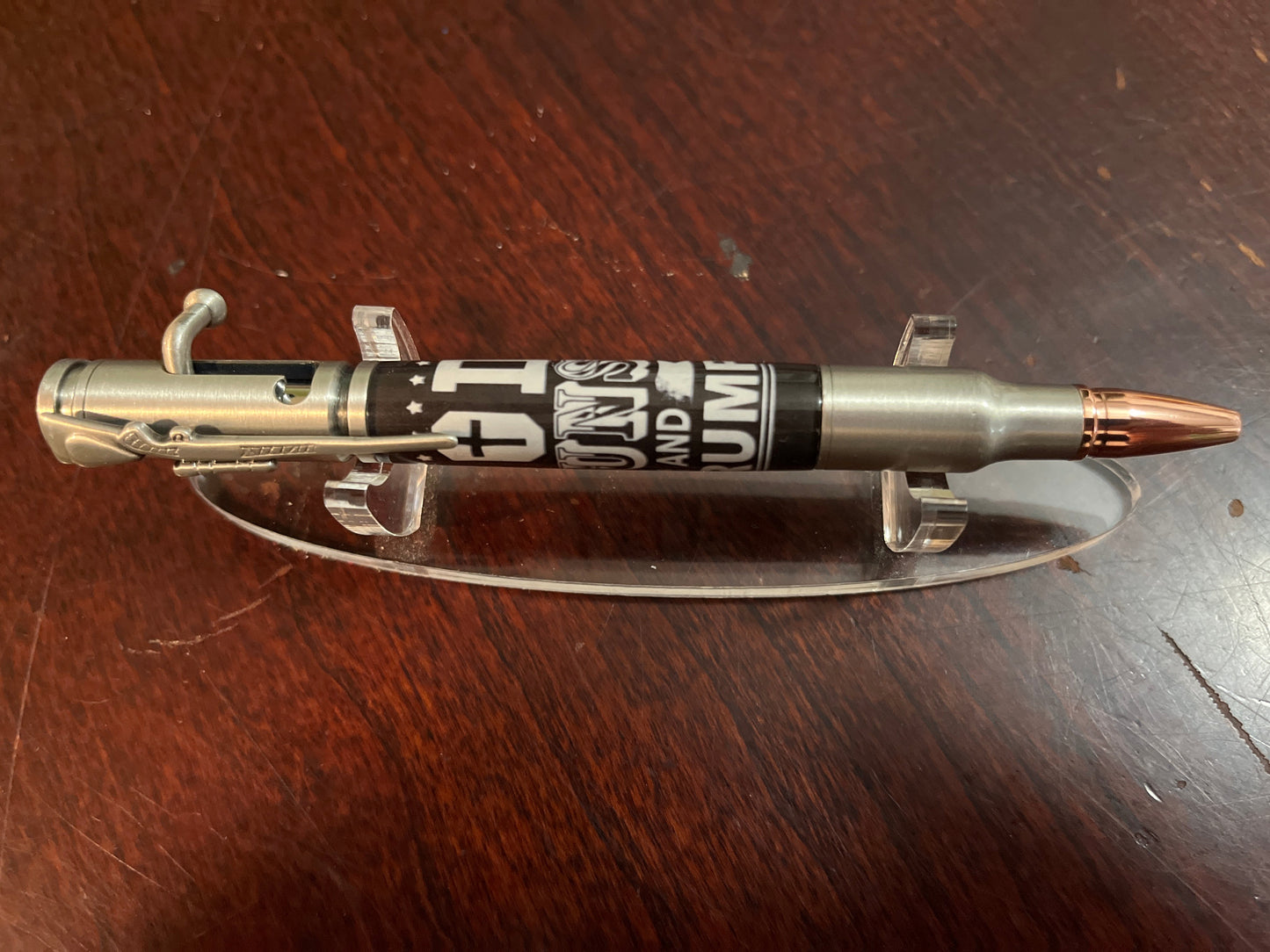 Bolt Action Pen Pewter God Guns & Trump