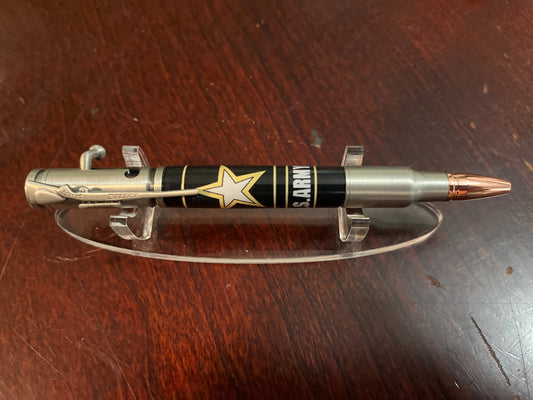 Bolt Action Pen Pewter US ARMY
