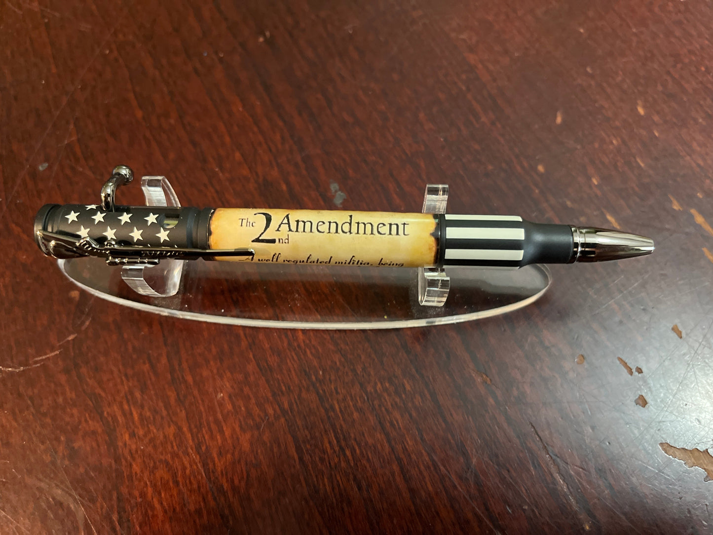 Bolt Action Pen Ceramic Black Flag 2nd Amendment