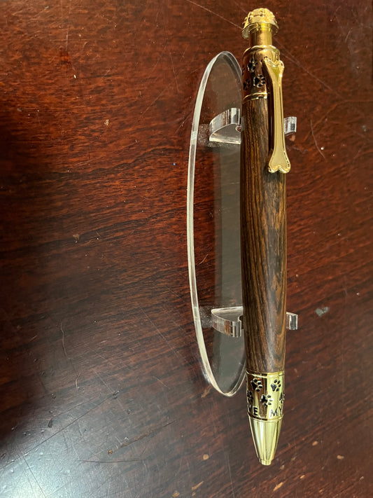 Dog Lovers Click Pen Bocote wood