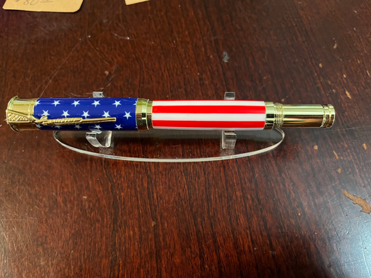 Over / Under Gold Rollerball Pen Stars & Stripes