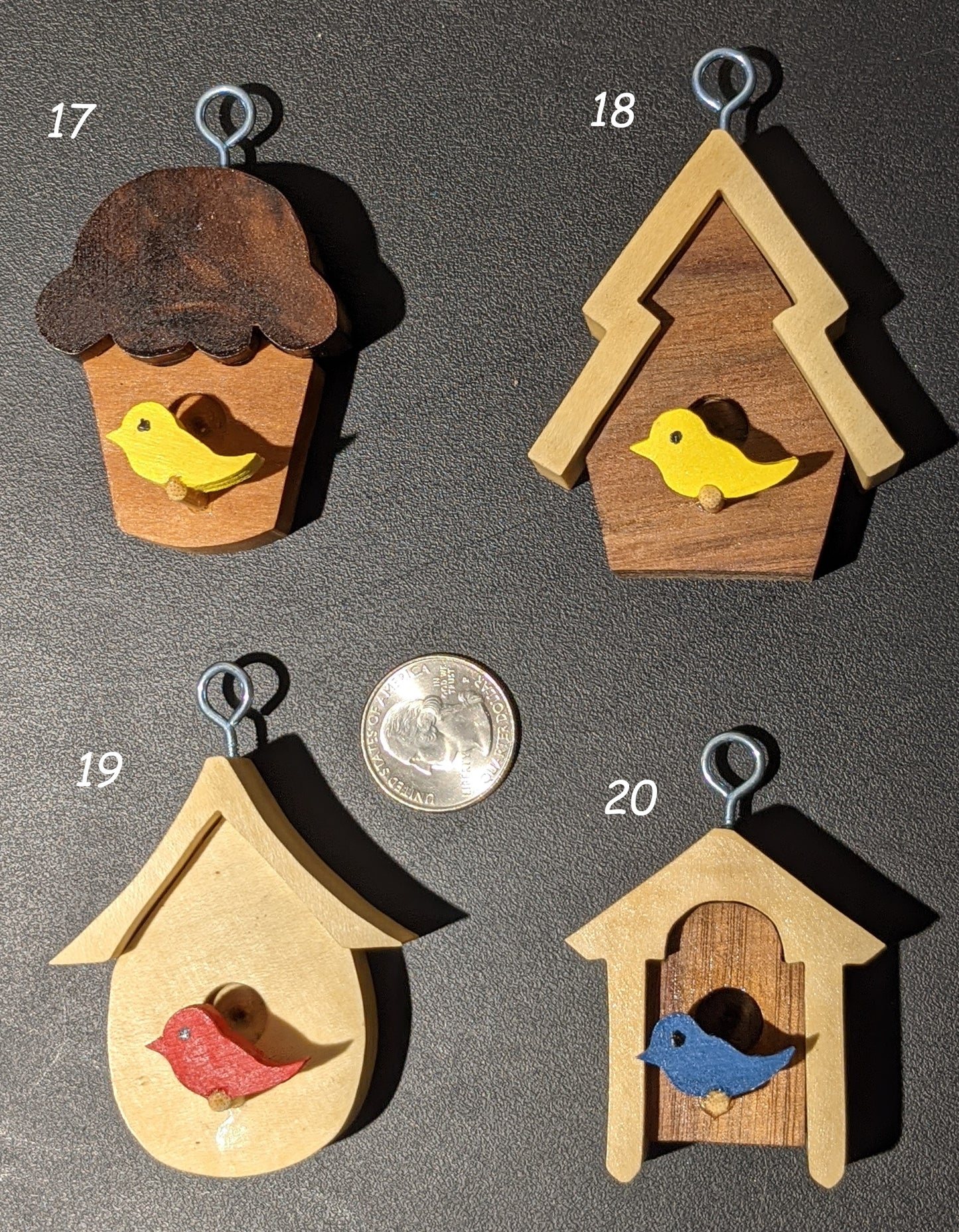 Whimsical birdhouse ornament