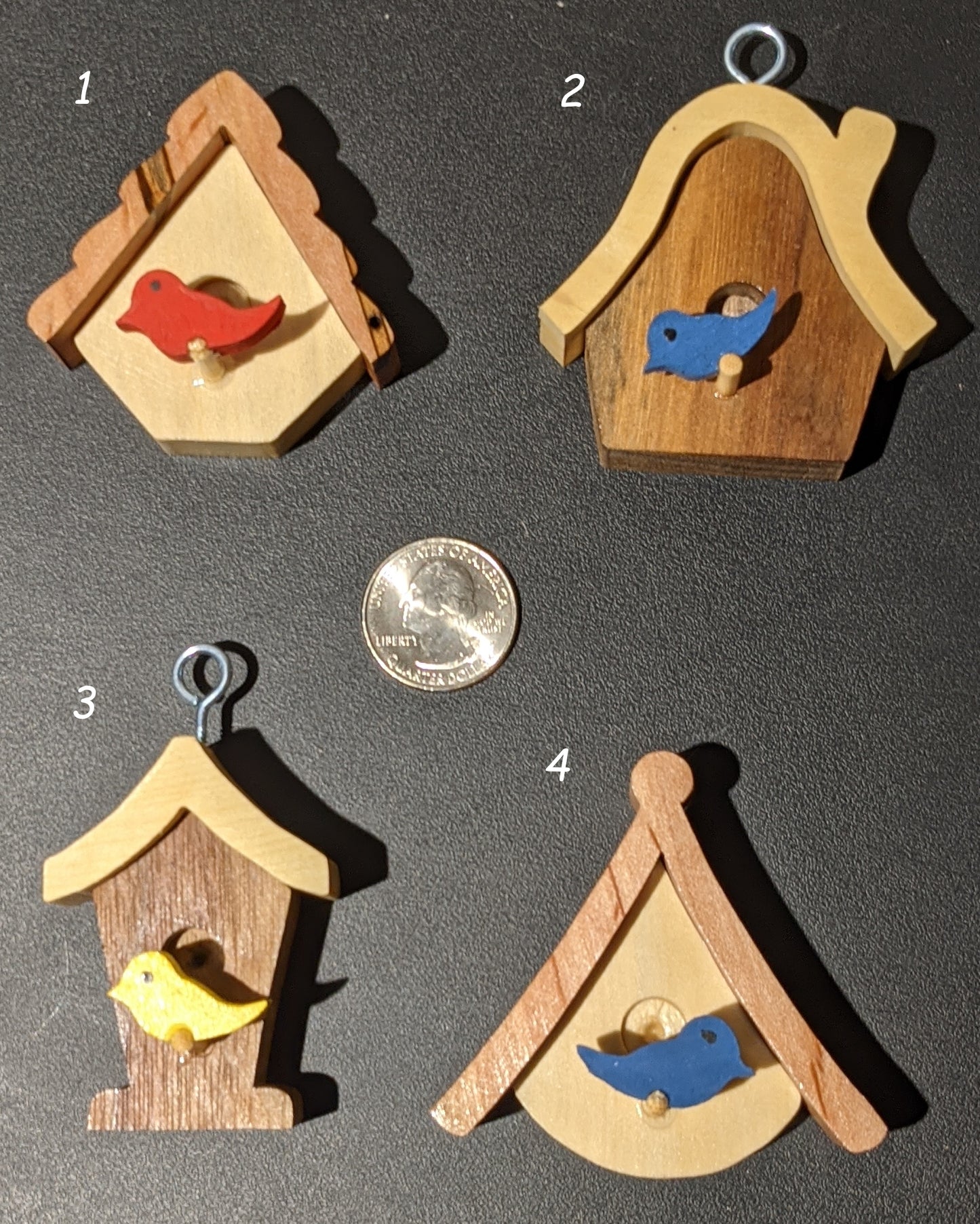 Whimsical birdhouse ornament