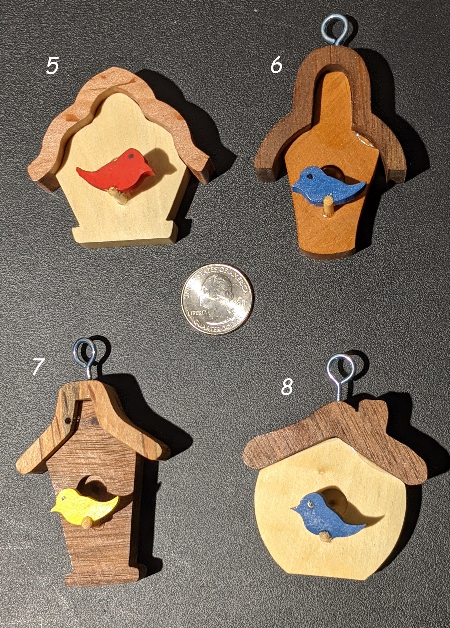 Whimsical birdhouse ornament